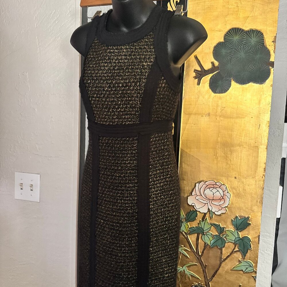 Elegant Black and Gold Women's Dress
